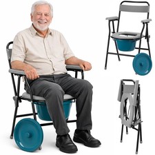 Sedia WC Pieghevole con Vaso