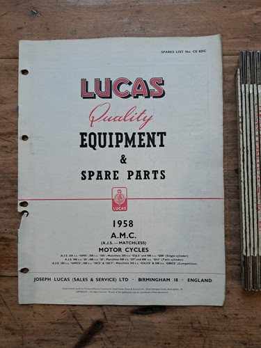 Lucas ricambi matchless - 9.9,