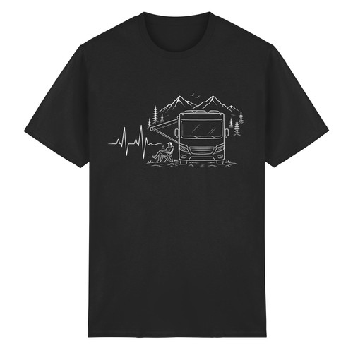 Shirt camping womo battito - camping,