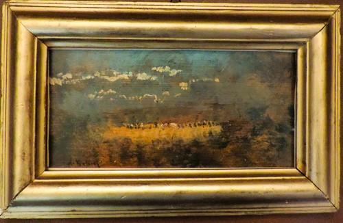 Dipinto olio cartone - olio, su