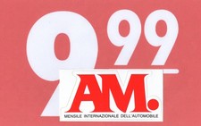 Adesivo Vintage Sticker Aufkleber Autocollant AM Mensile Internazionale Auto