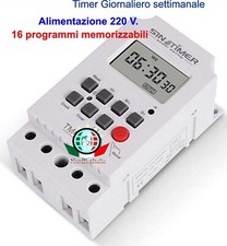 Timer temporizzatore  220V.programmabile giornaliero-settimanale ,