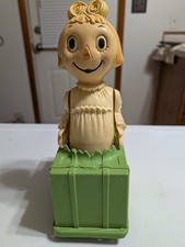 Giocattolo a carica Hanna-Barbera Raggedy Ann 1965 - funzionante - base verde - vintage - raro