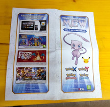Inserto Flyer Pokemon Y Pokemon X Originale Nintendo 3ds Nintendo ottieni mew