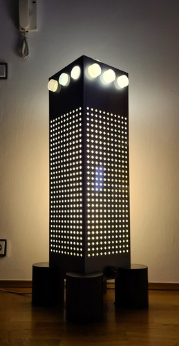 Tavolo lampada terra - tavolo/lampada,