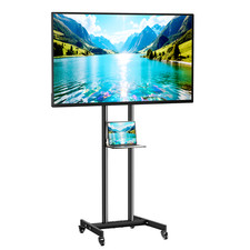 Supporto Carrello TV con Ruote Supporto Altezza Regolabile Inclinabile 32-70 Pollici Nero