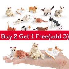Set modello gatto animale domestico miniatura pvc bla bianco persiano pelo corto norvegese birmano