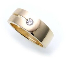 Uomo Anello Vero Oro 585