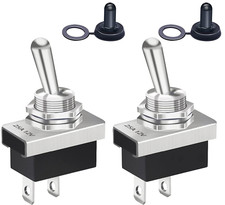 2 Pezzi Momentaneo Interruttore a Levetta 2 Posizioni 12V 25A SPST ON/OFF 2Pin C