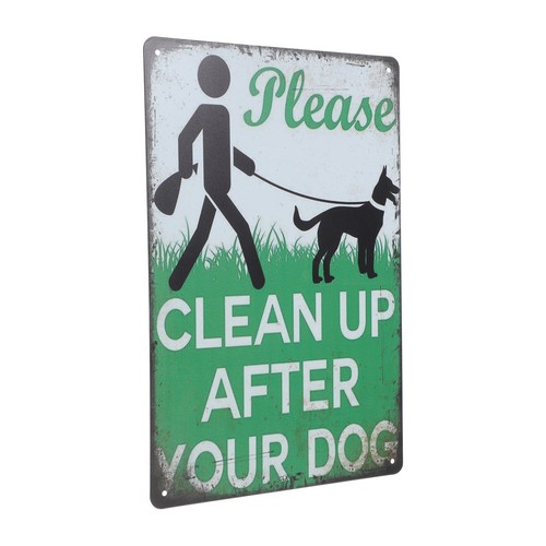 Cartello per rifiuti cani - ,
