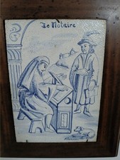 QUADRO DIPINTO SU CERAMICA EPOCA 900