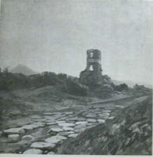 stampa antica ROMA TORE SELCI