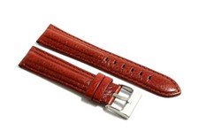 Cinturino per orologio in VERA PELLE DI CERVO imbottito marrone 22mm