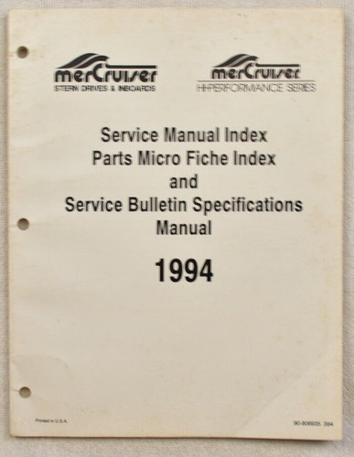 Mercruiser 1994 manuale - manuale, di