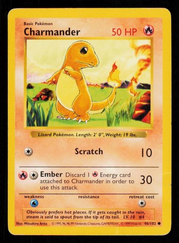 Pokemon card charmander 102 - pokemon,