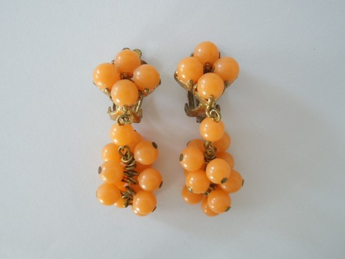 Vintage orecchini clip sfere - a,