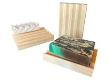 100 lussuosi portasapone in legno massello di pino - fatti a mano negli USA - lotto sfuso