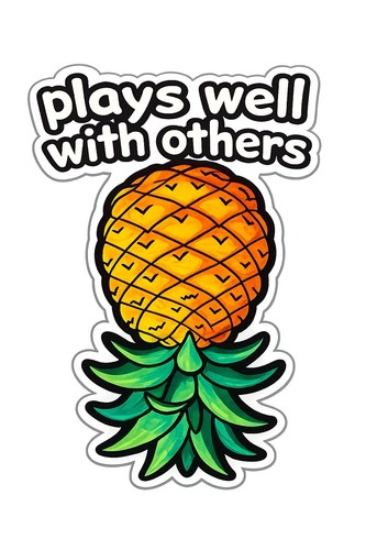 Adesivo divertente ananas