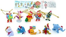 RARO Set 10 Mini Figure WINNIE THE POOH Natale Laccetto Dangler DISNEY ZAINI