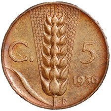 Italia 5 Centesimi 1936