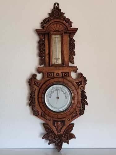 Antico barometro legno - in,