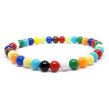 Bracciale colorato con perline - colorato,