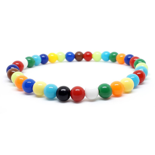 Bracciale colorato con perline - con,