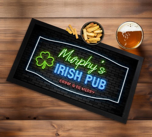 Personalised bar runner mat - bar,