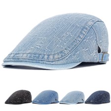 Berretto Uomo Denim Newsboy