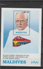 MALDIVES 1989  TEMATICA TRENI DIESEL  1 BF  COME FOTO MNH MF122003