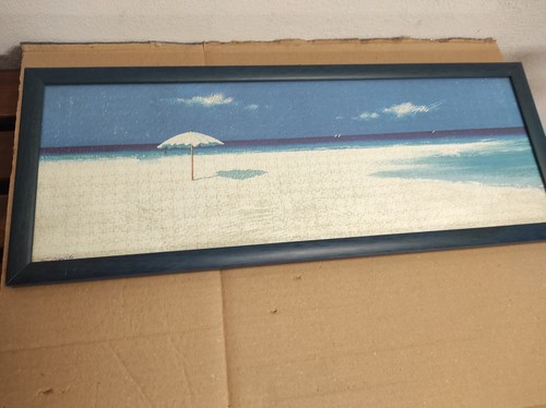 Quadro con puzzle mare
