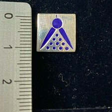MASSONERIA FREEMASON MASONRY Distintivo Spilla Pin COMPASSO Tetraktys ARGENTO