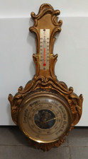 Antico DIDO Barometro Termometro Stile Barocco anni 70' Vintage 34 x 17 x 5 cm
