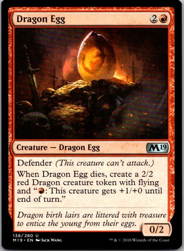 Dragon egg core set 2019 - egg, u