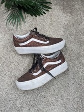 Scarpe da ginnastica Vans Off the Wall glitter Old Skool platform donna 7,5 bronzo