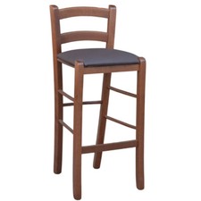 Sgabello in legno noce scuro h