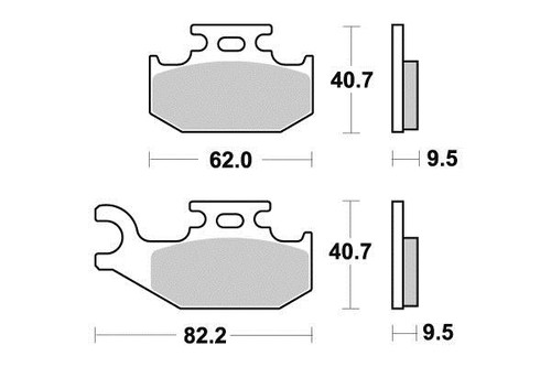Pastiglie freno r90 per - per, can-am