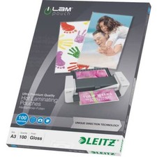 1525386 Pellicola per plastificazione leitz din a3 100 micron lucida pz