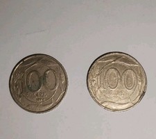 Repubblica Italiana rara 100 lire Una De 1994 e Una 1996 testa piccola turrita 