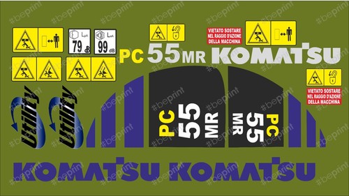 Komatsu pc55mr decalcomania - komatsu,
