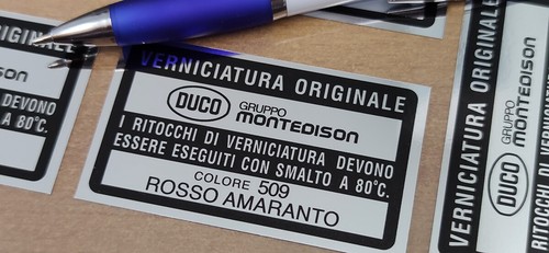 Adesivo etichetta restauro