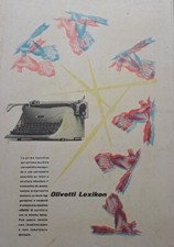 OLIVETTI LEXIKON  - Rara Pubblicità D'epoca - 1953 - Macchina Per Scrivere