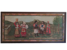 Antico gigante dipinto Sardo Sardegna  