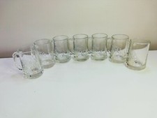 Bicchiere Boccale di Vetro con Manico SET. 7 PEZZI  Birra Marchio Sconosciuto 