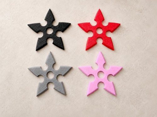 Ninja shuriken multicolore - shuriken,