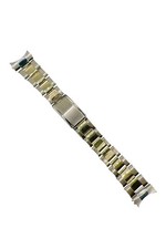 Rolex Oyster Rivet Bracciale 7206 19mm Bicolore SS & Oro Grande Corona Cinturino Orologio