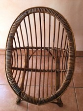 SEDIA POLTRONCINA BAMBINO BAMBÙ RATTAN VINTAGE
