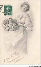 AV-BFP2-0579 - Illustratore - Loro Carini - Donna Con Gattini Nel Un