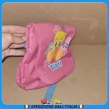 Zaino Bambini Titti Rosa Tessuto Usato Originale Cartoon da per Scuola con Casa 