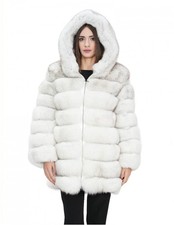 White 44 Horizontal Fox Fur